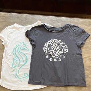 GAP Gray and White Kids Tees with Fun Graphics